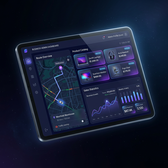 BB Agents App Interface on Tablet